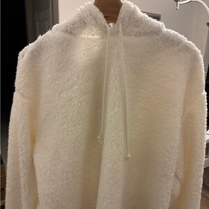 1. State Cream Women’s Faux Fur Hoodie